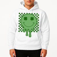 Retro Groovy St Patricks Smiley Hoodie