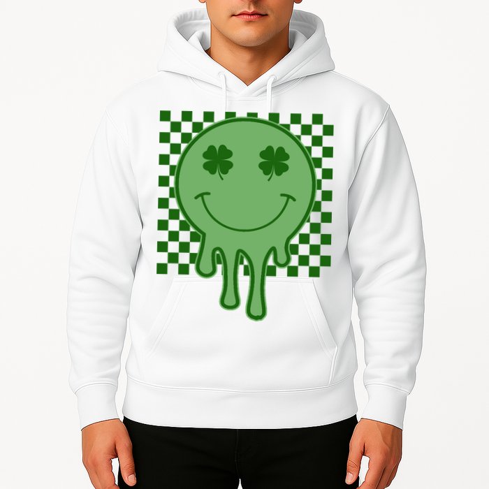 Retro Groovy St Patricks Smiley Hoodie