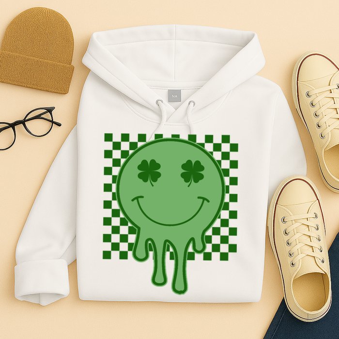 Retro Groovy St Patricks Smiley Hoodie