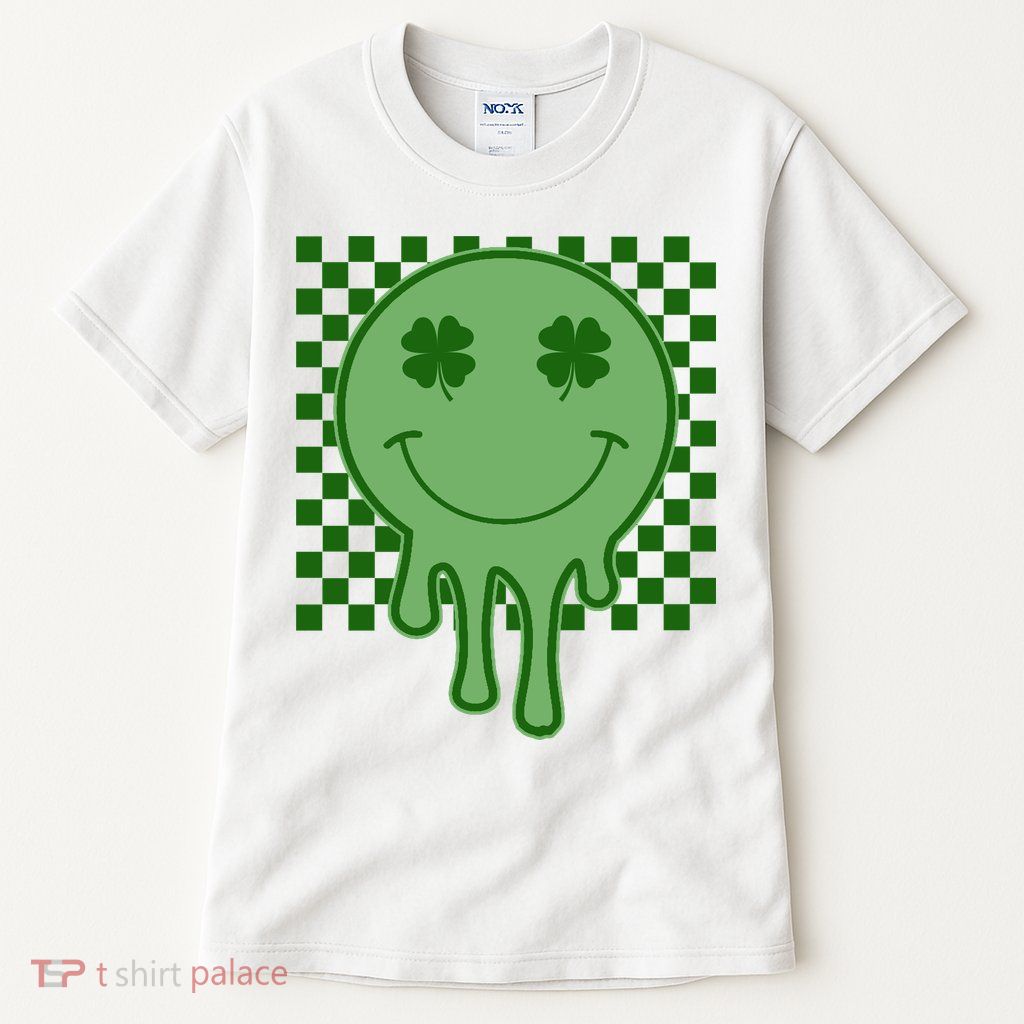 Retro Groovy St Patricks Smiley Tall T-Shirt