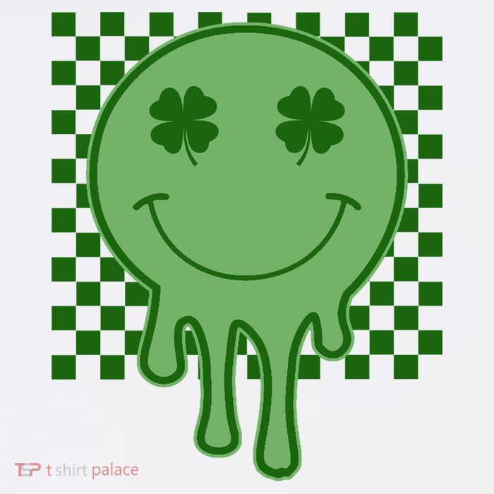 Retro Groovy St Patricks Smiley Tall T-Shirt
