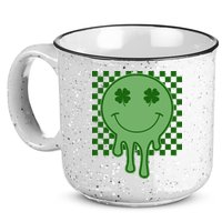 Retro Groovy St Patricks Smiley 15oz Campfire Ceramic Mug