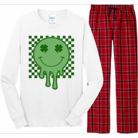 Retro Groovy St Patricks Smiley Long Sleeve Pajama Set