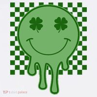 Retro Groovy St Patricks Smiley Flatbill Hat