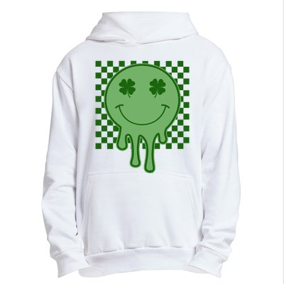 Retro Groovy St Patricks Smiley Urban Pullover Hoodie