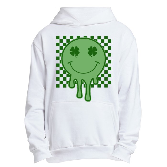 Retro Groovy St Patricks Smiley Urban Pullover Hoodie