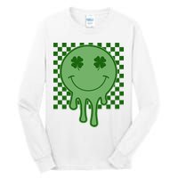 Retro Groovy St Patricks Smiley Tall Long Sleeve T-Shirt