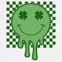 Retro Groovy St Patricks Smiley Poster