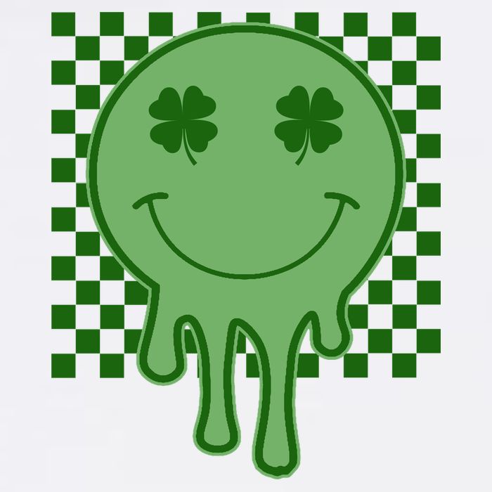 Retro Groovy St Patricks Smiley Poster