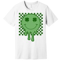 Retro Groovy St Patricks Smiley Premium T-Shirt