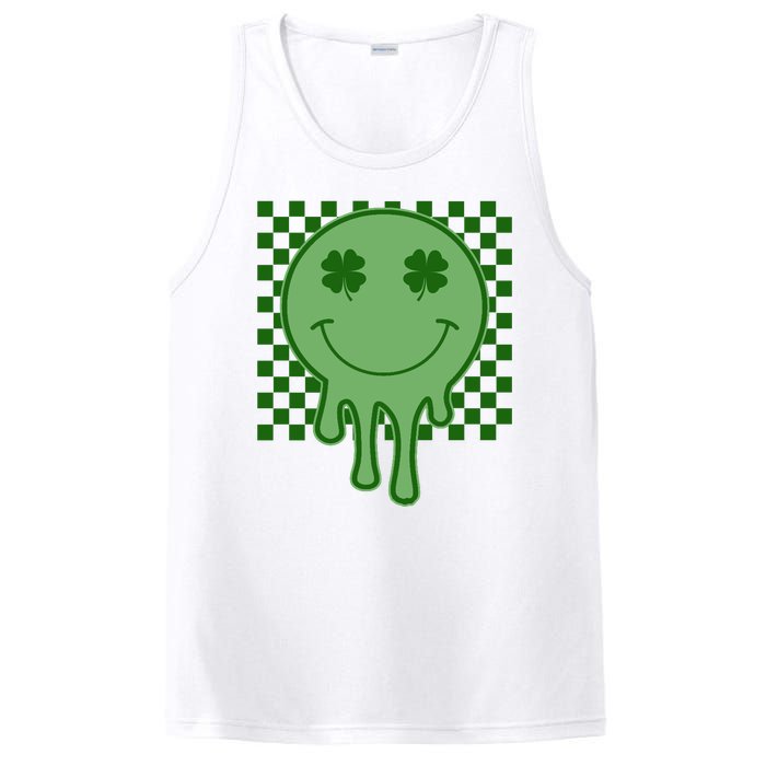 Retro Groovy St Patricks Smiley PosiCharge Competitor Tank