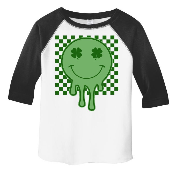 Retro Groovy St Patricks Smiley Toddler Fine Jersey T-Shirt
