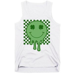 Retro Groovy St Patricks Smiley Tank Top