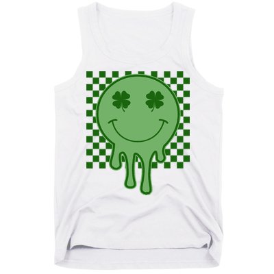 Retro Groovy St Patricks Smiley Tank Top