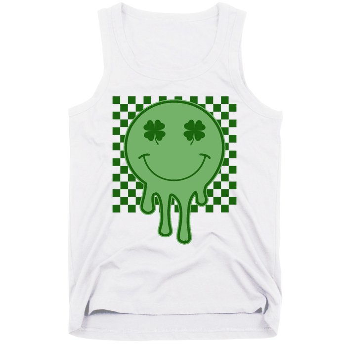 Retro Groovy St Patricks Smiley Tank Top