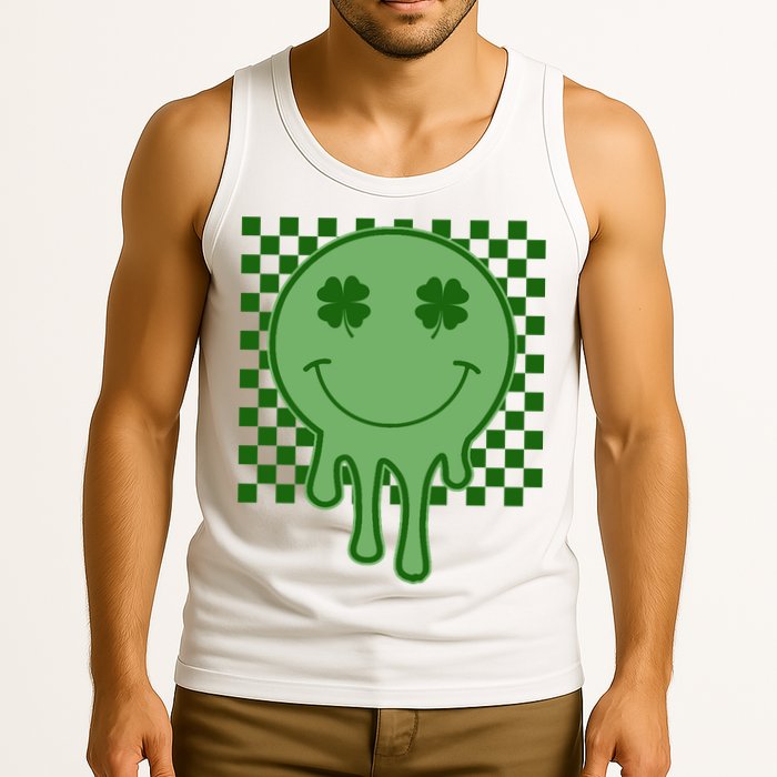 Retro Groovy St Patricks Smiley Tank Top