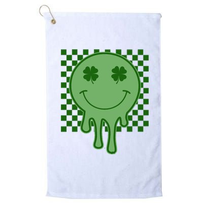 Retro Groovy St Patricks Smiley Platinum Collection Golf Towel