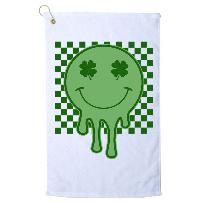 Retro Groovy St Patricks Smiley Golf Towel