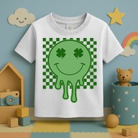 Retro Groovy St Patricks Smiley Toddler T-Shirt