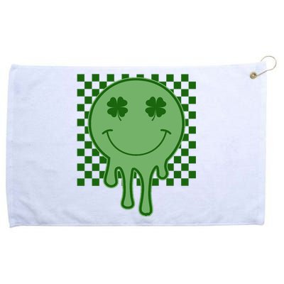 Retro Groovy St Patricks Smiley Grommeted Golf Towel