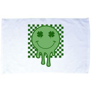 Retro Groovy St Patricks Smiley Microfiber Hand Towel