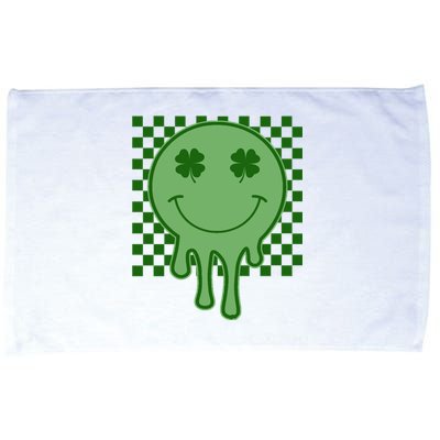 Retro Groovy St Patricks Smiley Microfiber Hand Towel