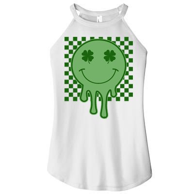 Retro Groovy St Patricks Smiley Women's Perfect Tri Rocker Tank
