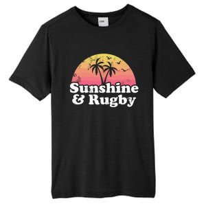 Rugby Gift Sunshine And Rugby Tall Fusion ChromaSoft Performance T-Shirt