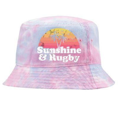 Rugby Gift Sunshine And Rugby Tie-Dyed Bucket Hat