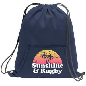 Rugby Gift Sunshine And Rugby Sweatshirt Cinch Pack Bag