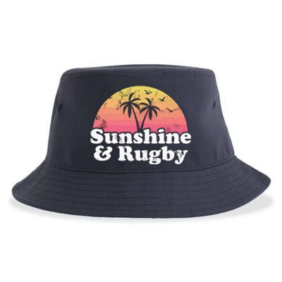 Rugby Gift Sunshine And Rugby Sustainable Bucket Hat