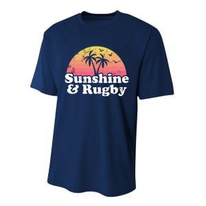 Rugby Gift Sunshine And Rugby Performance Sprint T-Shirt