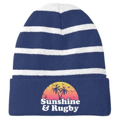 Rugby Gift Sunshine And Rugby Striped Beanie with Solid Band