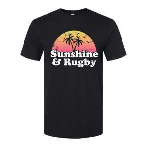 Rugby Gift Sunshine And Rugby Softstyle CVC T-Shirt