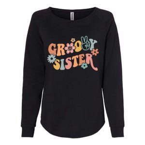 Retro Groovy Sister Matching Family 1st Birthday Party Womens California Wash Sweatshirt