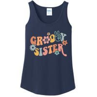 Retro Groovy Sister Matching Family 1st Birthday Party Ladies Essential Tank