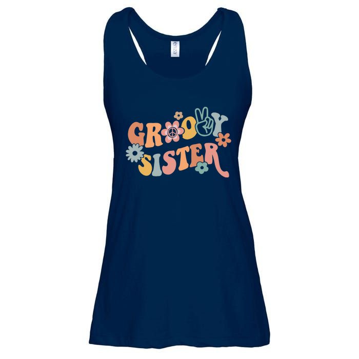 Retro Groovy Sister Matching Family 1st Birthday Party Ladies Essential Flowy Tank