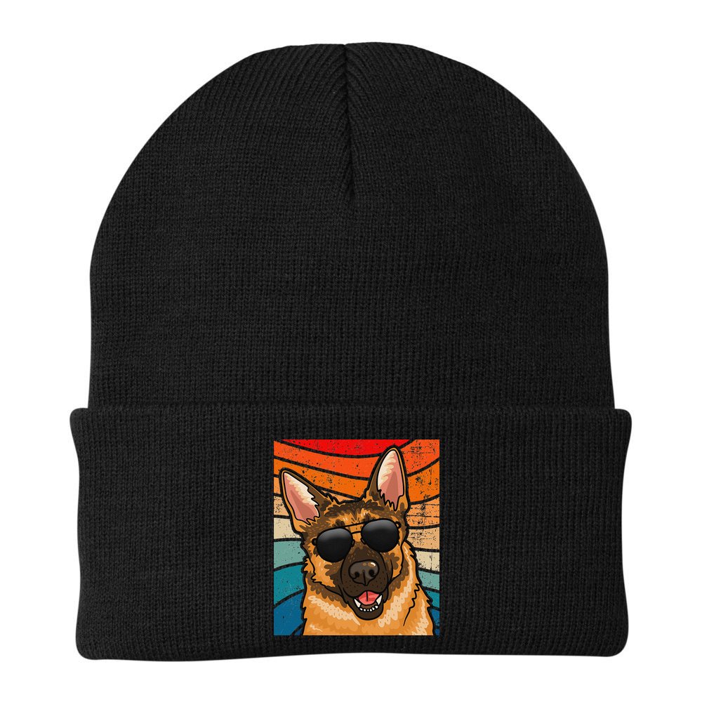Retro German Shepherd German Shepherd Dog Beanie