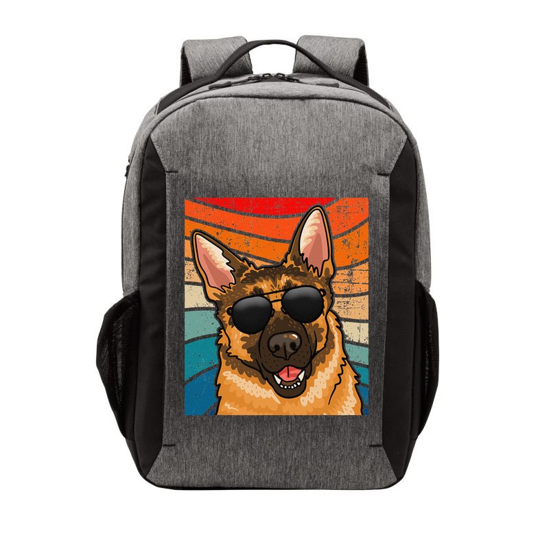 Retro German Shepherd German Shepherd Dog Vector Backpack