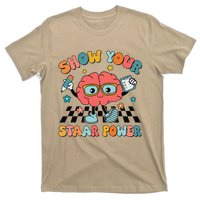 Retro Groovy Show Your Staar Power Brain Teacher Testing Day T-Shirt