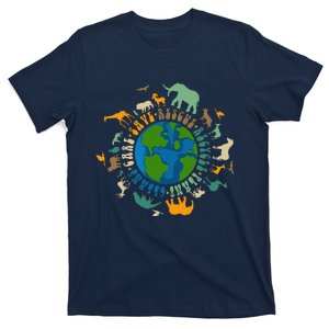 Retro Groovy Save Bees Rescue Animals Recycle Fun Earth Day T-Shirt