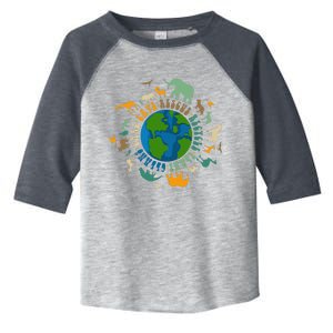 Retro Groovy Save Bees Rescue Animals Recycle Fun Earth Day Toddler Fine Jersey T-Shirt