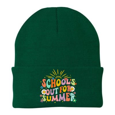 Retro Groovy School's Out For Summer Graduation Teacher Knit Cap Winter Beanie