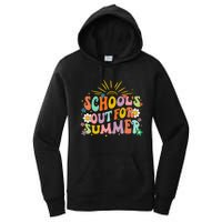 Retro Groovy School's Out For Summer Graduation Teacher Women's Pullover Hoodie