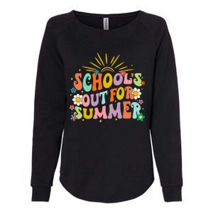 Retro Groovy School's Out For Summer Graduation Teacher Womens California Wash Sweatshirt