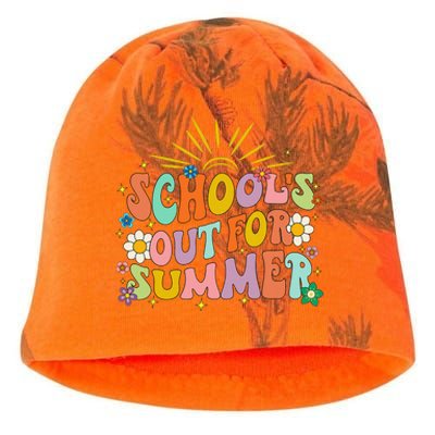 Retro Groovy School's Out For Summer Graduation Teacher Kati - Camo Knit Beanie