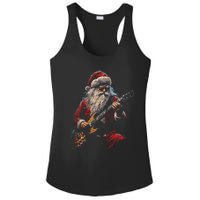 Rock Guitar Santa Claus Playing Guitar Funny Christmas Ladies PosiCharge Competitor Racerback Tank