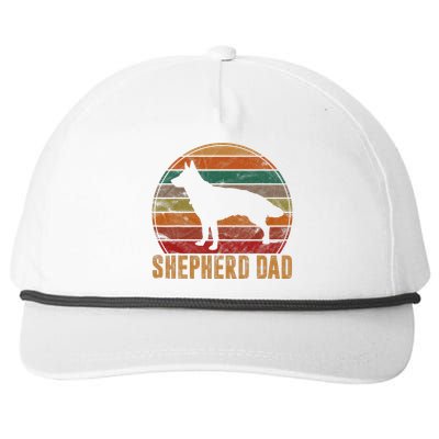 Retro German Shepherd Dad Gift Dog Owner Pet Shepard Father Snapback Five-Panel Rope Hat