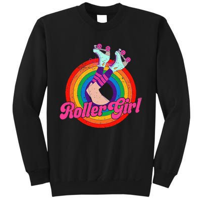 Roller Girl Skater Skating Retro Vintage 70s 80s Skates Sweatshirt