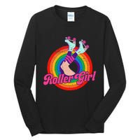 Roller Girl Skater Skating Retro Vintage 70s 80s Skates Tall Long Sleeve T-Shirt